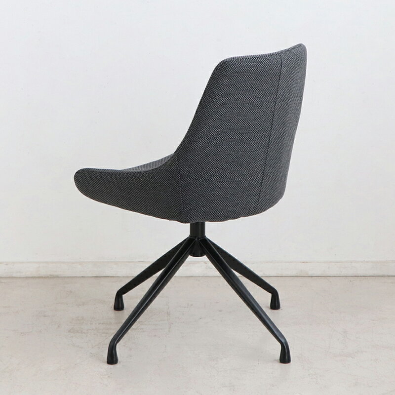 商品名| FRB-DC 回転式ダイニングチェア 【3脚セット】カラー| チャコールグレー色/2色あります。材 料| ポリエステル(布) スチール脚サイズ| 幅48×奥行き53×高さ81cm 座面高:43cm北欧 組み立て商品 回転チェア 椅子 デスクチェア 店舗用にも [3]