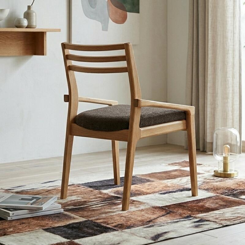 商品名|JPECジェペック ダイニングチェア×4脚セットカラー| オーク ナチュラルサイズ| 幅 50 奥行51 高さ77(座面43)cm北欧テイスト ウレタン塗装 セット価格 [3]
