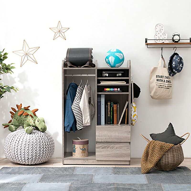 商品名 LaRack ララック【3台セット】ランドセルラックカラー ナチュラル・グレー・ホワイト / 全3色サイズ 幅68.5 奥行41.5 高さ107cm組み立て商品 キッズ収納 キャスター付き ランドセル収納 収納棚 収納シェルフ 収納ラック ランドセル置き 絵本ラック 引出し [2]