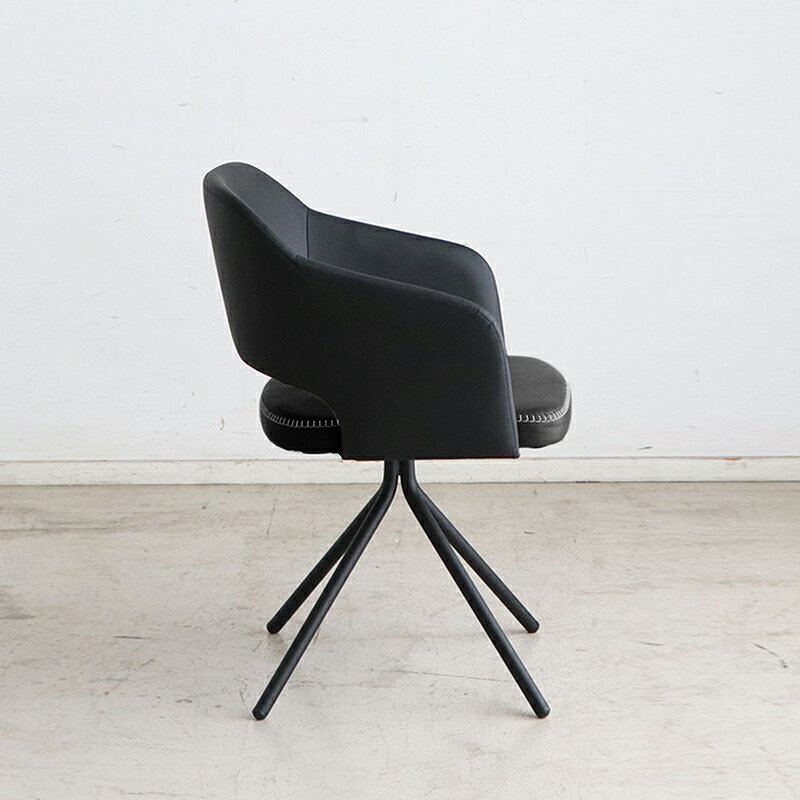 クーポン祭り開催中!【6脚セット】MND-MC 回転式チェア カラー| ブラック色/全3色。材 料| 合成皮革、スチール脚サイズ| 幅55×奥行き54×高さ79cm 座面高:45cm北欧 組立品回転 ダイニングチェア 椅子 デスクチェア 店舗用にも [3]