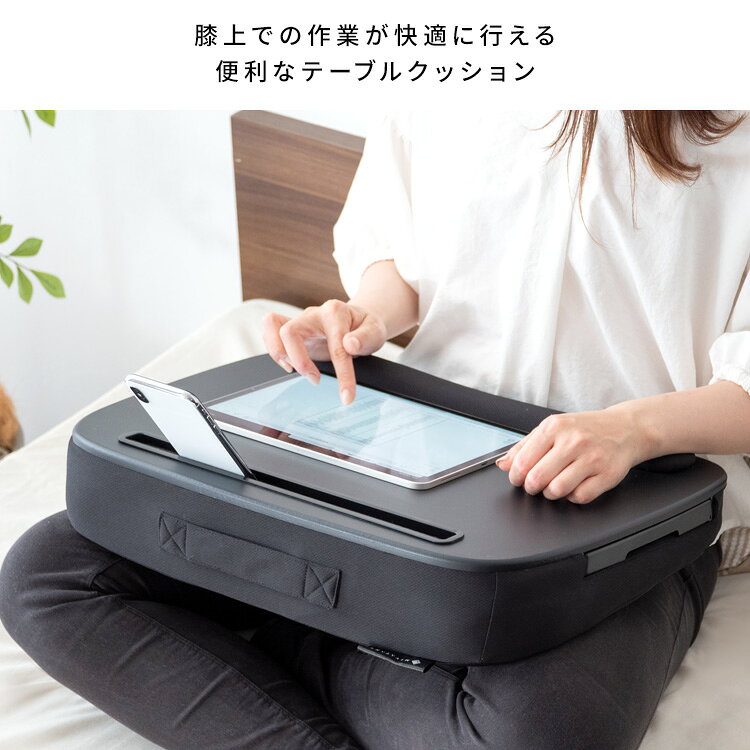 :MTSSクッションテーブル 木目 テーブルクッション膝上テーブル 車内 テーブル ひざ上 クッション u字 ソファクッションマウストレー デスク 机 膝上 デスクワーク 在宅 テレワーク 在宅勤務 可愛い おしゃれ ラップトップテーブル 木製 [3]