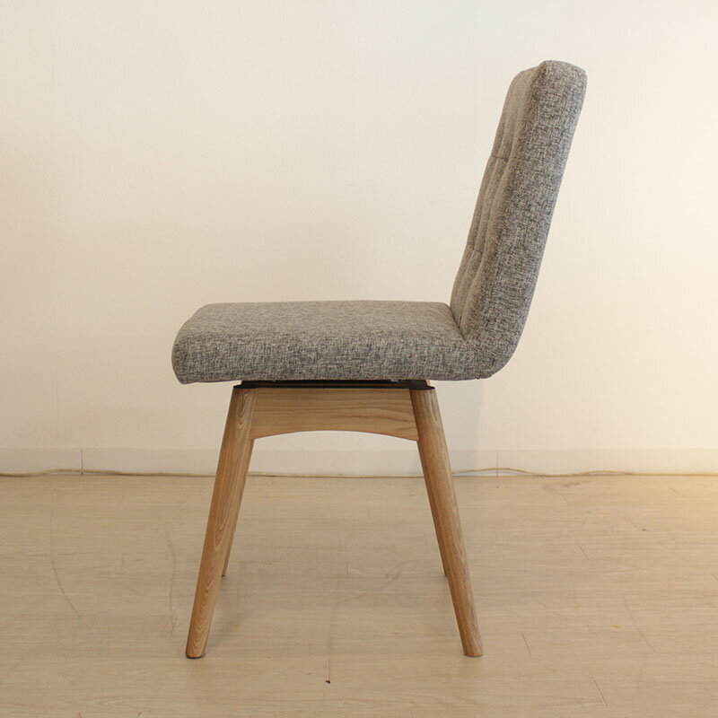 商品名| NOOCノック 回転式ダイニングチェア 【2脚セット】カラー| グレー色/3色あります。材 料| ポリエステル(布) 天然木脚サイズ| 幅45×奥行き56×高さ84cm 座面高:46cm北欧 カジュアル 組み立て商品 回転チェア 椅子 デスクチェア 店舗用にも [2]