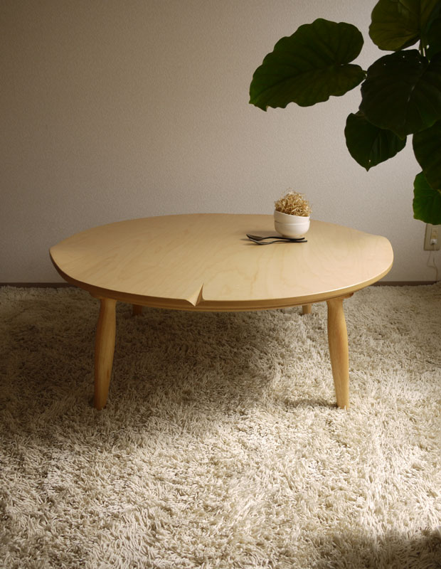 ・ヒーターなし Living Kotatｓu SUIREN・美しい木目の直径 100 cm円形天板 ・北欧 ミッドセンチュリーモダンなグッドデザイン・ 座卓 和モダン・ちゃぶ台 としてオールシーズン活躍！・家族団らんの 円卓 おしゃれ