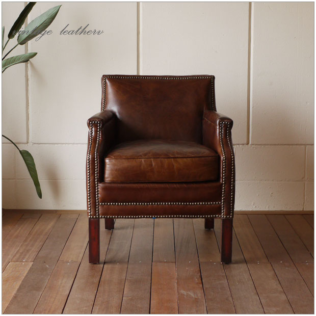 Vintage Leather Sofa - 171人掛け 1P ソファーアンティーク Vintage Leather Sofa - 171人掛け 1P ソファーアンティーク