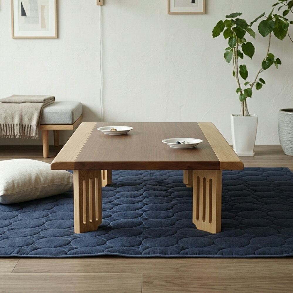 24時間限定 P3倍＆300円クーポン日本製 国産 fship 幅120cm 座卓 和モダン ウォールナット 突板 北欧風 ジャパニーズデザイン 長方形 リビングテーブル 和ジャパニーズモダン ZEN ローテーブル リビングテーブル 北欧 モダンリビング ちゃぶ台 兼用 和室 おしゃれ