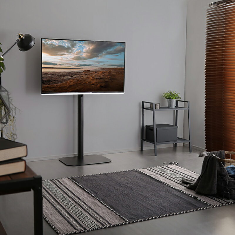 最大10,000円クーポン【3台セット】【ハイタイプ】ORIS テレビスタンド幅59.7cm×奥行42cm×高さ122.8-134cmおしゃれ 壁寄せ 首振り 55インチ 65インチホテル オフィス カフェ ラウンジ 会議室 ロビー 店舗 待合室 学校