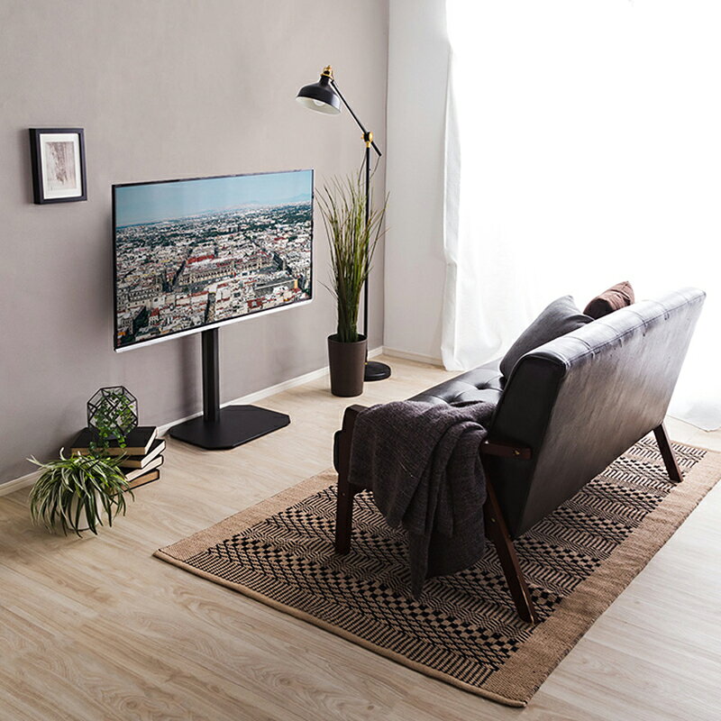 クーポン祭り開催中!【1台単品】【ロータイプ】ORIS テレビスタンド幅49.5cm×奥行37cm×高さ92.8-104cmおしゃれ 壁寄せ 首振り 55インチ 65インチ 壁面テレビ台ホテル オフィス カフェ ラウンジ 会議室 ロビー 店舗 待合室 学校 [2]