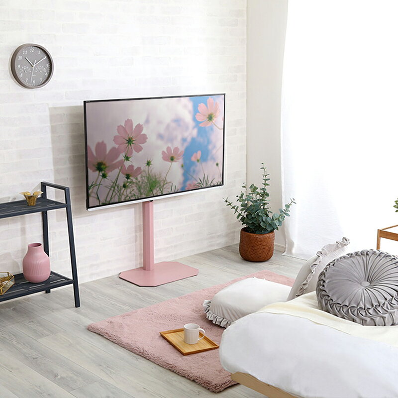 クーポン祭り開催中!【1台単品】【ロータイプ】ORIS テレビスタンド幅49.5cm×奥行37cm×高さ92.8-104cmおしゃれ 壁寄せ 首振り 55インチ 65インチ 壁面テレビ台ホテル オフィス カフェ ラウンジ 会議室 ロビー 店舗 待合室 学校 [3]
