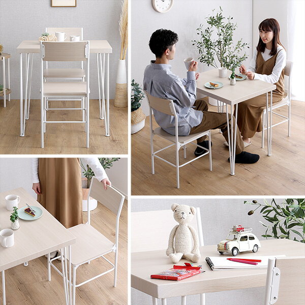 クーポン祭り開催中!背もたれ付きオシャレダイニング3点セット SHZO [2]