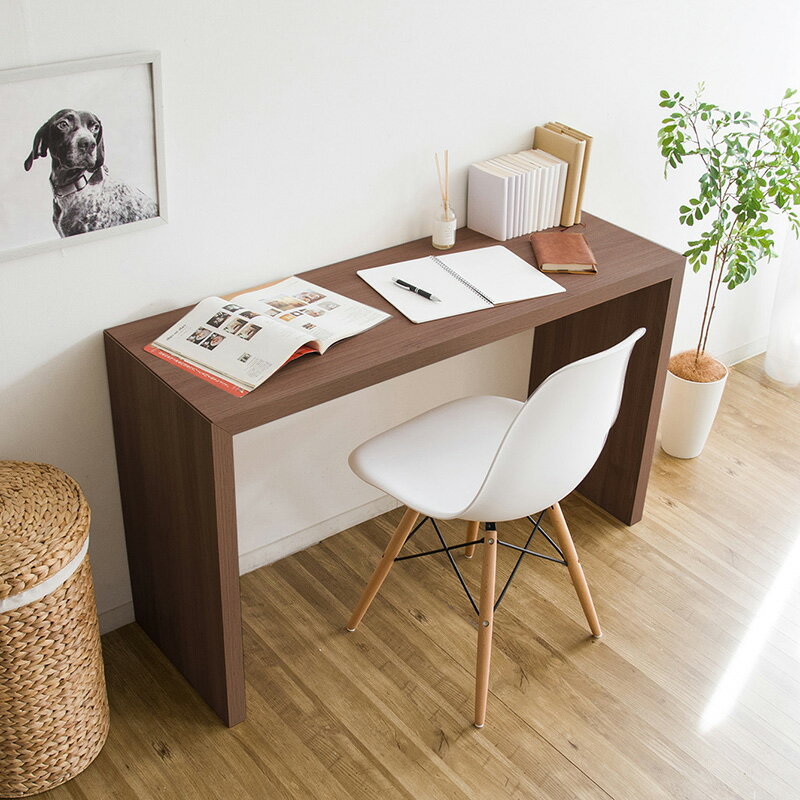 クーポン祭り開催中!VSG12040DK 机 PCデスク 学習デスク 勉強机【1台単品】カラー:ブラウン色/2色対応サイズ:幅120×奥行40×高さ72cm主素材: メラミン樹脂リビング学習デスク 北欧スタイル テレワーク 在宅ワーク スリム [2]