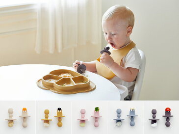 セルフフィーディングスプーン、フォーク ベビー食器 シリコン 食器 出産祝い ベビー用 お食事マット ランチョンマット ベビー 赤ちゃん 汚れ防止 シリコンマット 食洗機可 離乳食 撥水