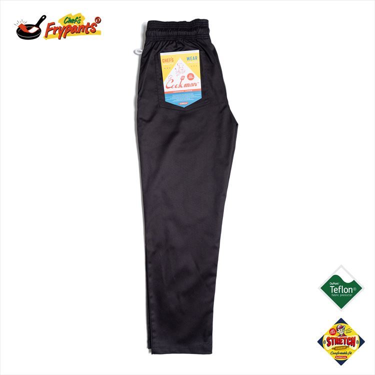 クックマン COOKMAN シェフズフライパンツ ブラック Chef's Frypants Black 231-01807 ストリート アメカジ ブランド メンズ シェフパンツ 送料無料