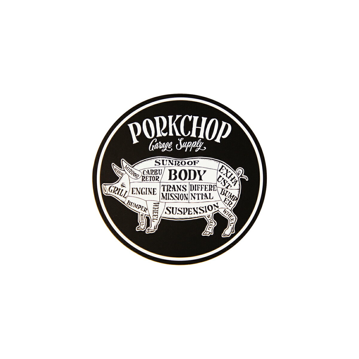 ڸ谷ۥݡåץ졼ץ饤 PORKCHOP GARAGE SUPPLY PORKCHOP CIRCLE STICKE...