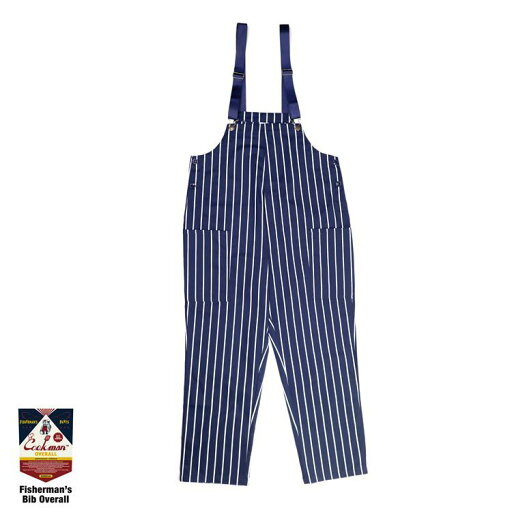【公式・正規取扱】クックマン COOKMAN フィッシャーマンズ ビブ オーバーオール ストライプ ネイビー Fisherman's Bib Overall Stripe Navy 231-03856 ストリート アメカジ ブランド メンズ 送料無料