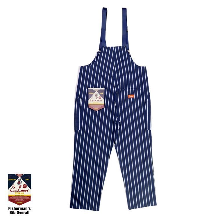 【公式・正規取扱】クックマン COOKMAN フィッシャーマンズ ビブ オーバーオール ストライプ ネイビー Fisherman's Bib Overall Stripe Navy 231-03856 ストリート アメカジ ブランド メンズ 送料無料