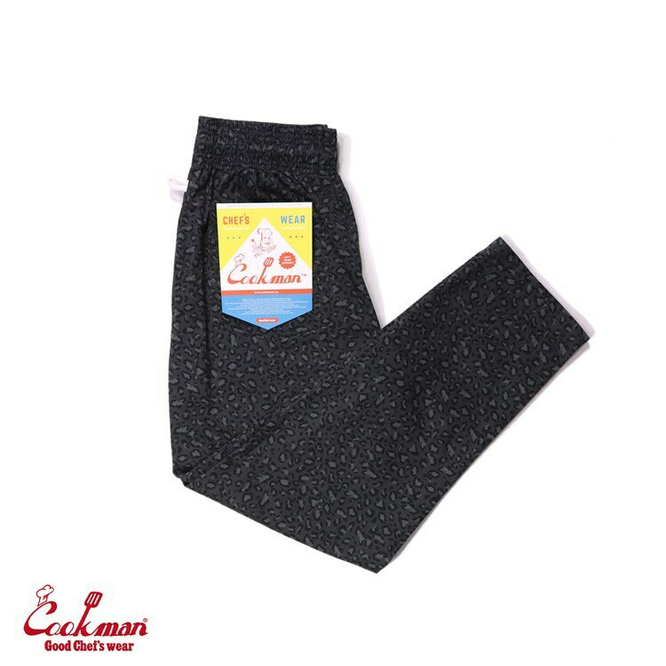 ڸ谷ۥåޥ COOKMAN եѥ Chef Pants Black Leopard Black 231-31886 쥪ѡ ҥ祦 ȥ꡼ ᥫ ֥  ǥ ˥å ˽ ̵