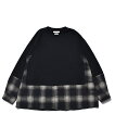 40 OFF【公式 正規取扱】マインデニム MINEDENIM オールドパーク OLD PARK Denim Shirt Crew neck Sweat SH WPT MND-21AWOP003 チェックシャツ メンズ ブランド 送料無料