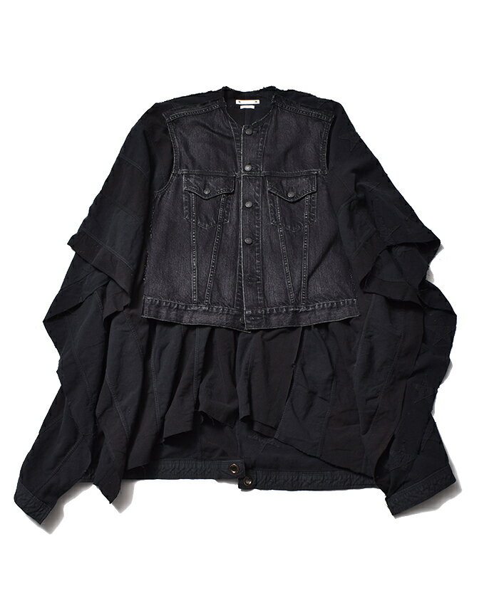 40 OFF【公式 正規取扱】マインデニム MINEDENIM オールドパーク OLD PARK Denim Trucker JKT Rebuild Poncho Stars and Stripes BKU MND-21AWOP001 ポンチョ デニムジャケット メンズ ブランド 送料無料