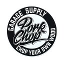 【公式 正規取扱】ポークチョップガレージサプライ PORKCHOP GARAGE SUPPLY CIRCLE SCRIPT STICKER BLACK ステッカー ストリート アメカジ ブランド メンズ