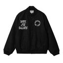 カーハート ジャケット メンズ 30%OFF【公式・正規取扱】カーハート CARHARTT WIP WORK VARSITY BOMBER Black I032435 ジャケット スタジャン ストリート ブランド メンズ レディース ユニセックス 男女兼用 送料無料