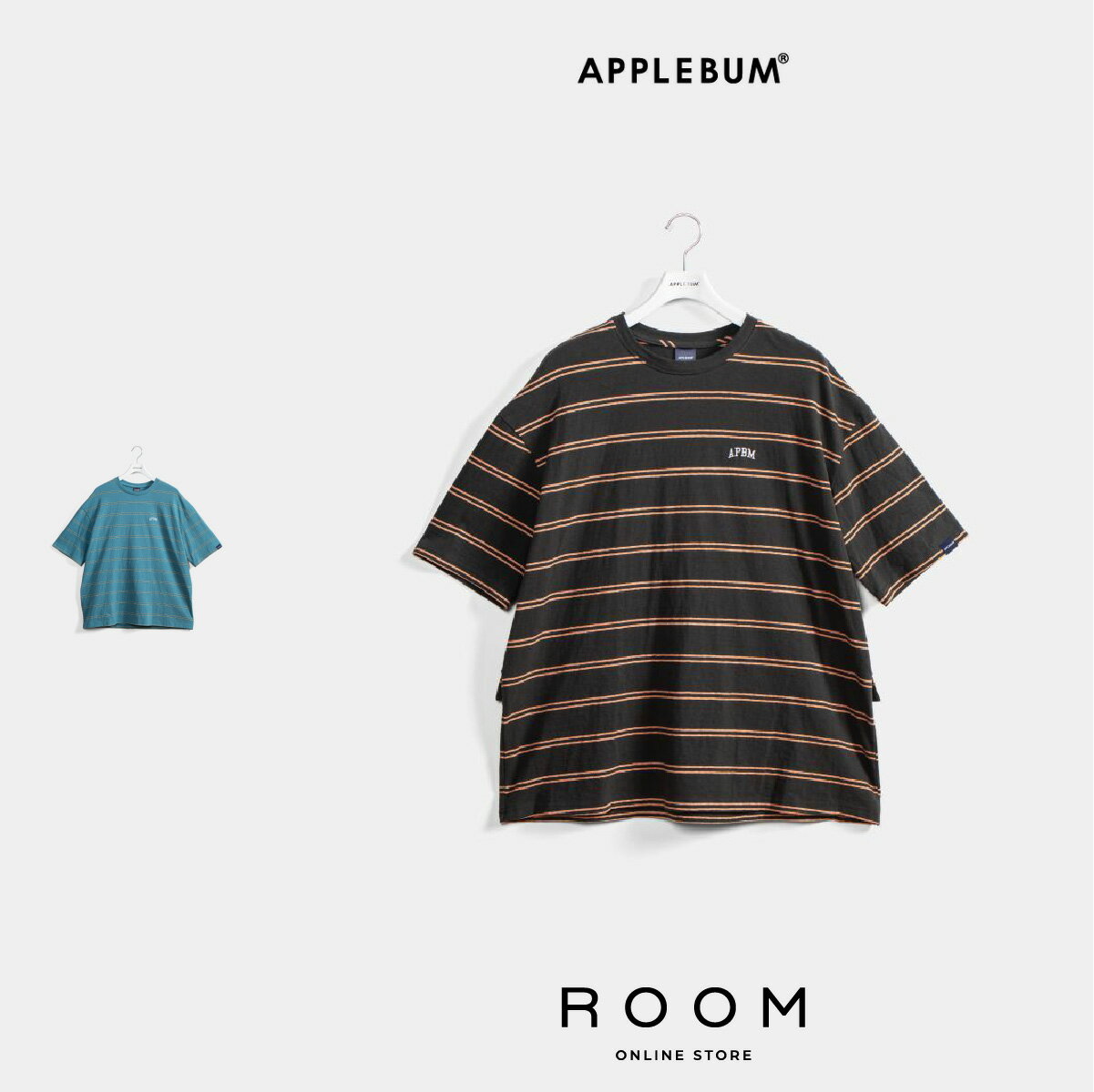 ڸ谷 åץХ APPLEBUM Ivy Border Back Pocket T-shirt 2411126 T ...