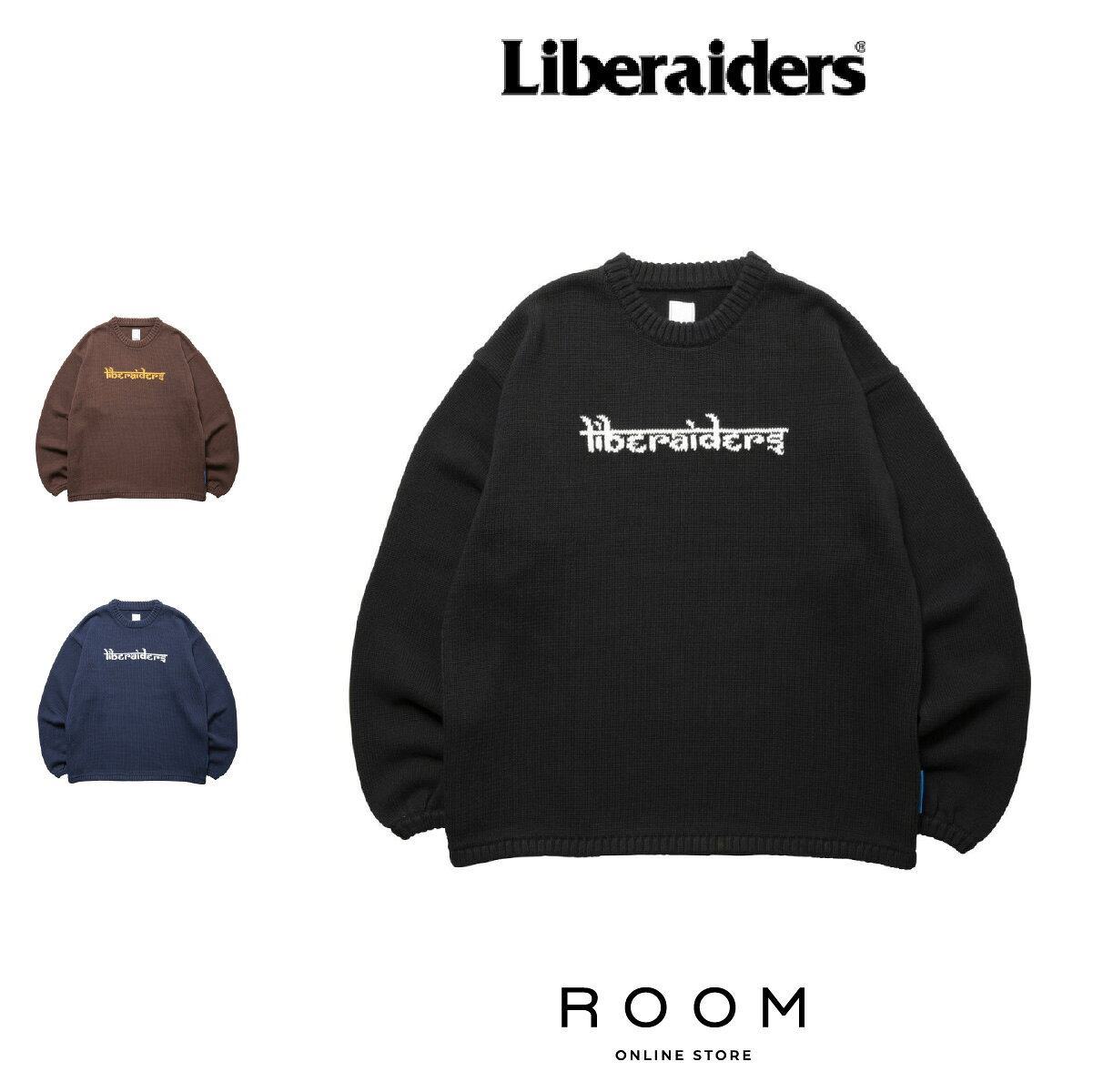 ڸ谷Liberaiders ٥쥤 WOVEN LOGO KNIT SWEATER 774012503˥å  ǥ ˥...