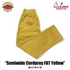 【公式・正規取扱】クックマン COOKMAN シェフパンツ Chef Pants Semiwide Corduroy FAT Yellow 151-43857 パンツ ストリート アメカジ ブランド メンズ レディース ユニセックス 送料無料