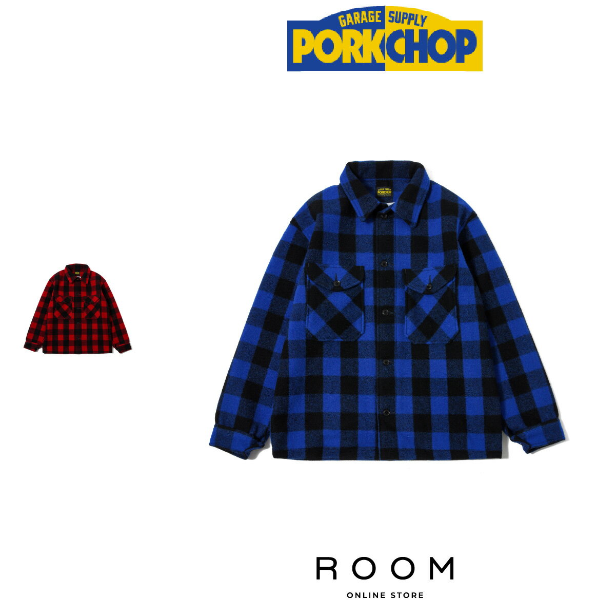 【正規代理店】 ポークチョップガレージサプライ PORKCHOPGARAGESUPPLY WOOL JACKET P ウール　ジャケ..