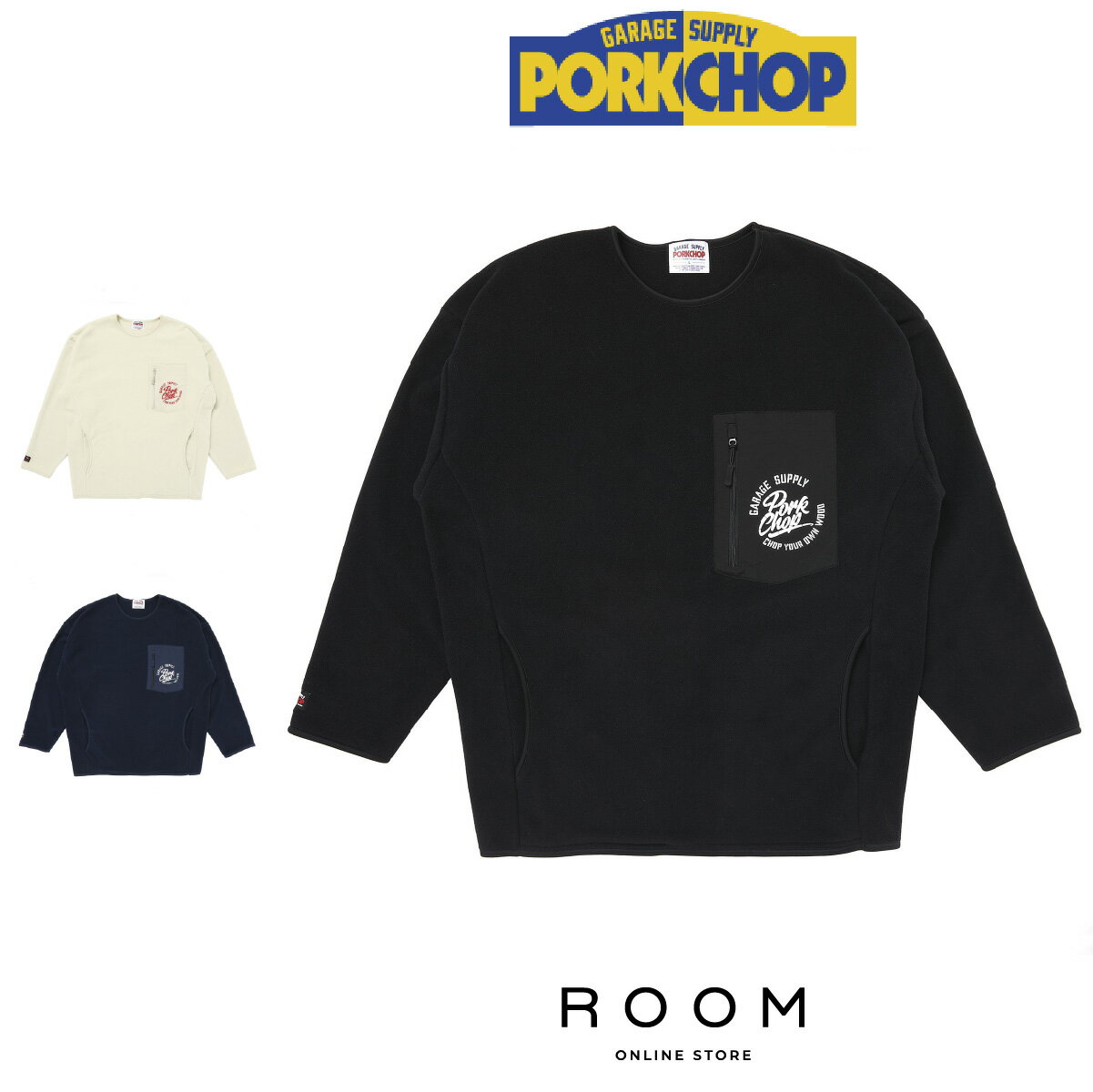 【正規代理店】 ポークチョップガレージサプライ PORKCHOPGARAGESUPPLY CS FLEECE SHIRT P0416 フリー..