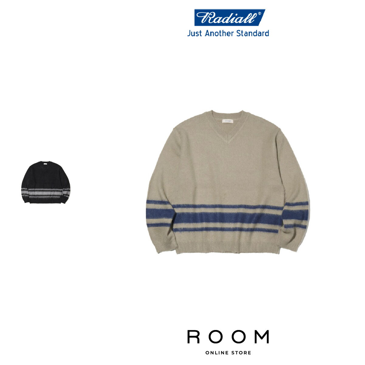 ڸ谷 ǥ RADIALL HUNTINGTON-V NECK SWEATER L/S RAD-25AW-KNIT001 إ ...
