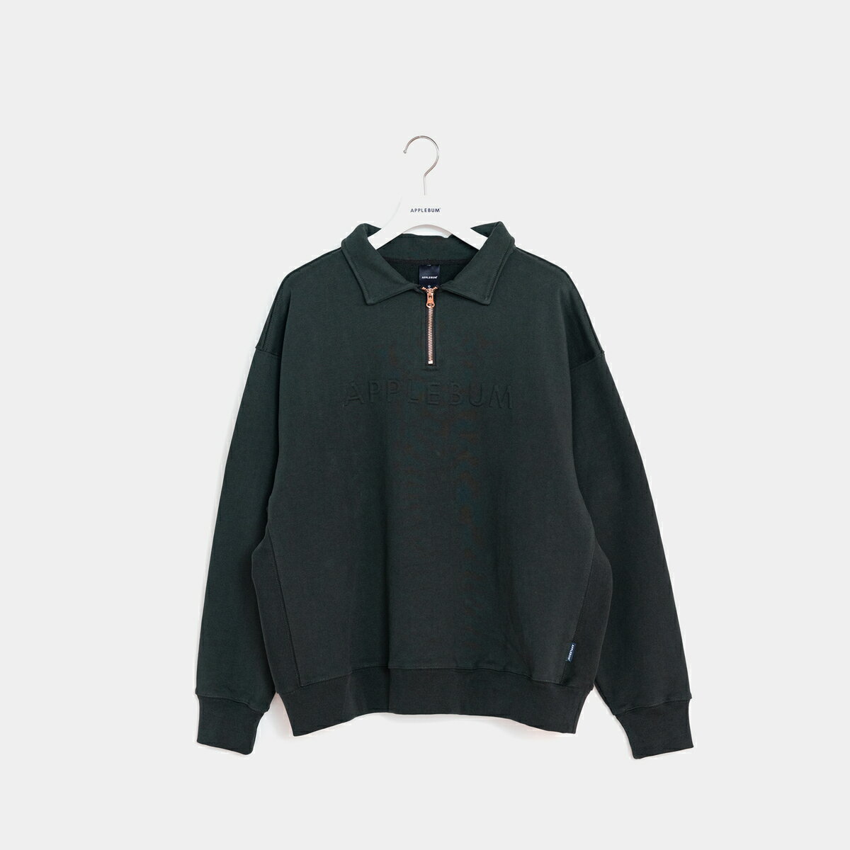 【公式・正規取扱】アップルバム APPLEBUM Solid Color Half Zip Sweat Dark Green 2310406 ハーフジップ スウェット 送料無料