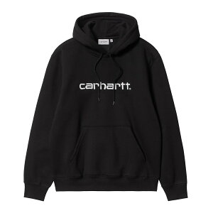 【正規代理店】カーハート CARHARTT WIP HOODED CARHARTT Black / White I030230 XS-XXL フーデッド スウェット シャツ パーカー トレーナー ストリート ブランド メンズ レディース ユニセックス 男女兼用 送料無料