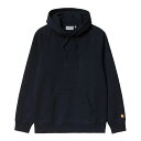 【公式 正規取扱】カーハート WIP CARHARTT WIP HOODED CHASE SWEATSHIRT Dark Navy / Gold I026384 パーカー スウェット トレーナー ストリート ブランド メンズ レディース ユニセックス 送料無料