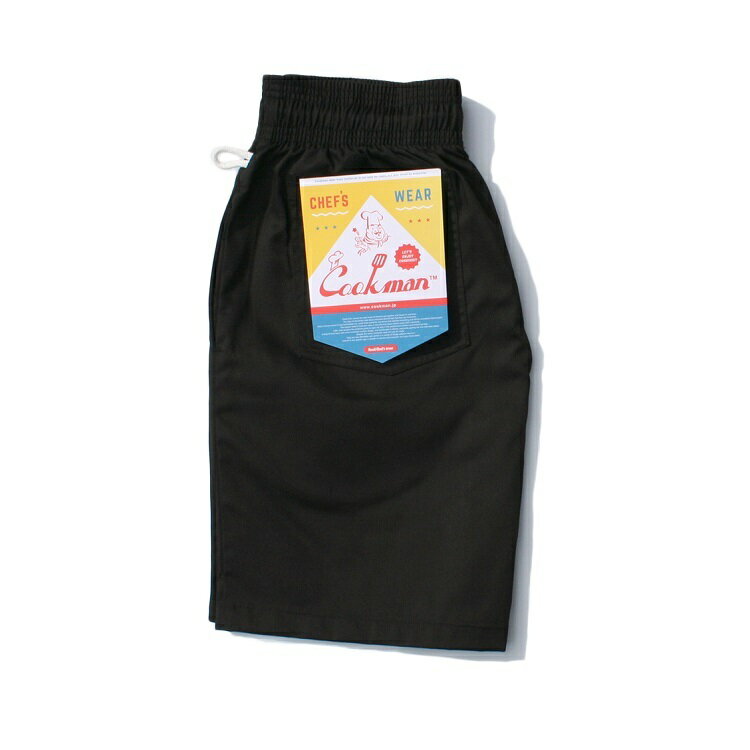 【公式・正規取扱】クックマン COOKMAN シェフショートパンツ ブラック Chef Short Pants Black 231-92855 ストリート アメカジ ブランド メンズ レディース ユニセックス 男女兼用 送料無料