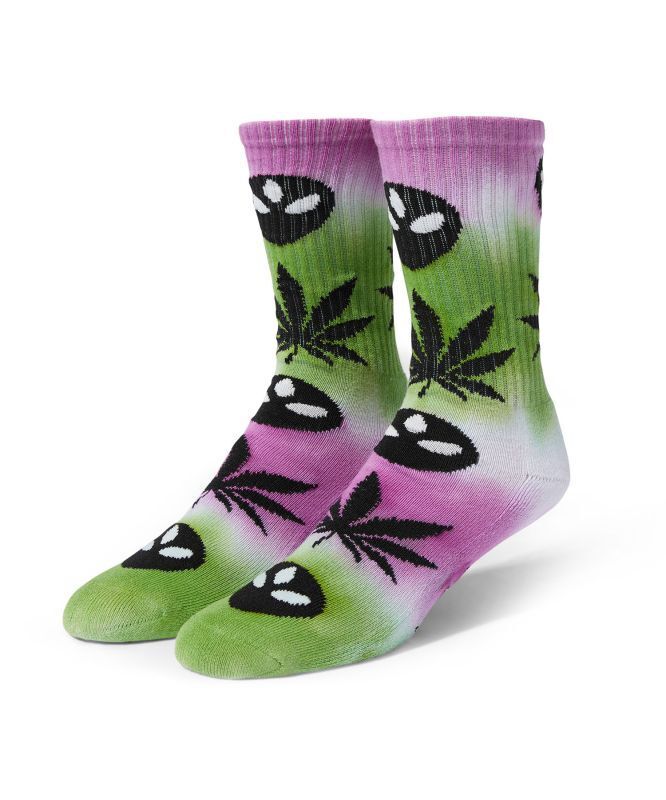 楽天ROOM ONLINE STORE50％OFF【公式・正規取扱】HUF ハフ HUF X ALIENLABS CREW SOCKS SK00799SU23 ソックス 靴下 タイダイ ストリート ブランド メンズ レディース ユニセックス