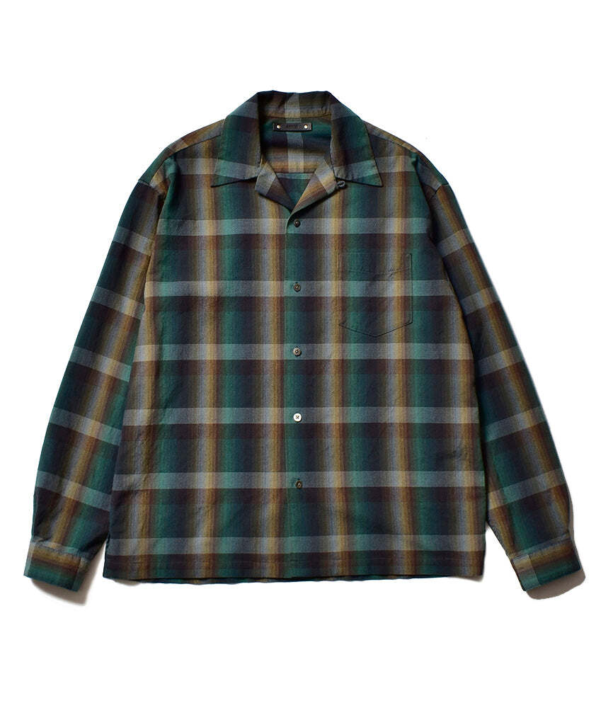 40%OFFマインデニム MINEDENIM TWN Check Open Collar L/S SH GPT 2304-5001 長袖シャツ チェックシャツ 送料無料