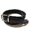 yEK戵z}Cfj MINEDENIM Pull Up Leather Mesh Belt LBT-012 xg 