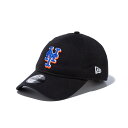 【公式・正規取扱】 ニューエラ キャップ NEW ERA CAP 9TWENTY ウォッシュドコットン ニューヨーク・メッツ ブラック × チームカラー 135...