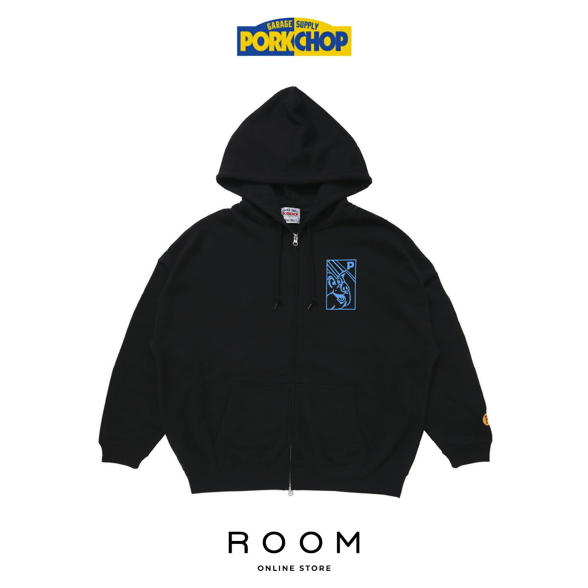 Źۥݡåץ졼ץ饤 PORKCHOP GARAGE SUPPLY O.P.SQUARE ZIP UP HOODIE...