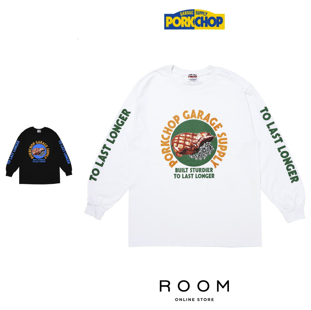 ڸ谷ۥݡåץ졼ץ饤 PORKCHOP GARAGE SUPPLY PC & SCREW L/S TEE T...