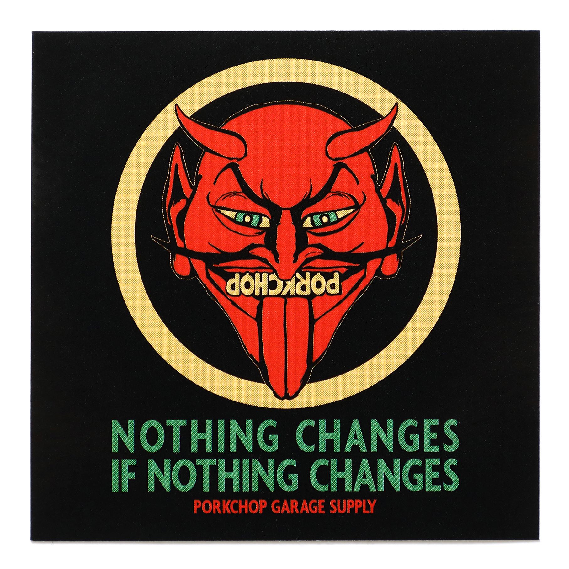 【正規代理店】 ポークチョップガレージサプライ PORKCHOPGARAGESUPPLY NOTHING DEVIL STICKER ステッ..