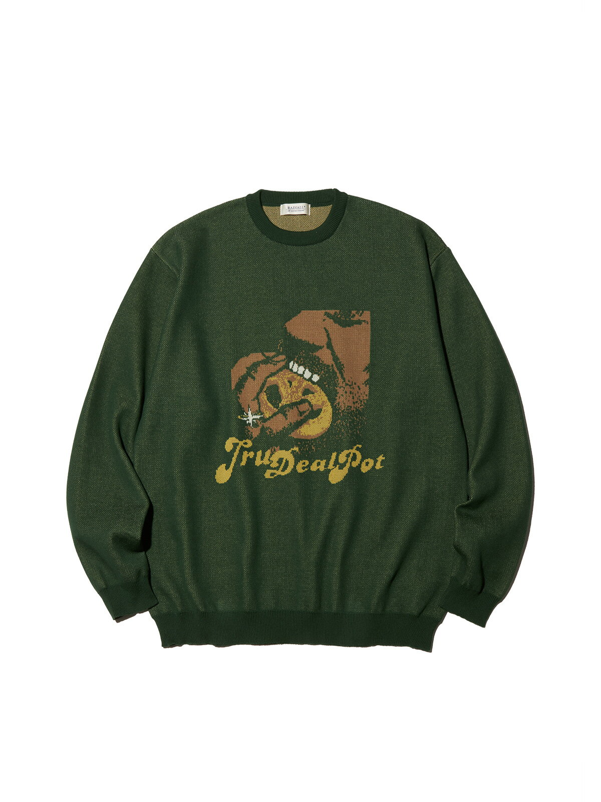 20%OFF【公式・正規取扱】ラディアル RADIALL COOKIE - CREW NECK SWEATER L/S Forest Green RAD-23AW-KNIT003 セーター ニット 送料無料