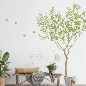ウォールステッカーインテリアシールリトルガーデン『LITTLEGARDENCOLOURS』wallsticker壁紙北欧木カフェ鳥ナチュラル英文【ゆうメール350円】木ウオールステッカー転写楽天市場楽天通販