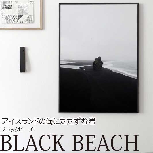 ݥ    ֥åӡ black beach  ʿ  ץ ե ɥ Υ ݥ ȥץ 50x70cm
