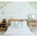 ウォールステッカー おしゃれ 北欧 木 子供部屋 英語 英字 花 鳥 玄関 キッチン モノトーン FEEL GREEN WALLSTICKER ウオールステッカー ナチュラル カフェ 壁紙 トイレ インテリアシール 転写 風景 モダン フィール グリーン