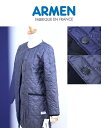 アーメン SALE30%OFF 2023秋冬入荷 Armen アーメン NO COLLAR COAT キルティングコート NAM1651 レディース