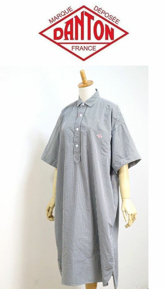 DANTON（ダントン）COTTON POPLIN 半袖プルオーバーワンピース #JD-3655 CPP