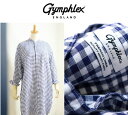 2024ղ GYMPHLEX եåå ͥ100% Хɥ顼 L/S ֥ĥԡ 󥬥 #GY-G0064 LNP NAVY GINGHAMLady's