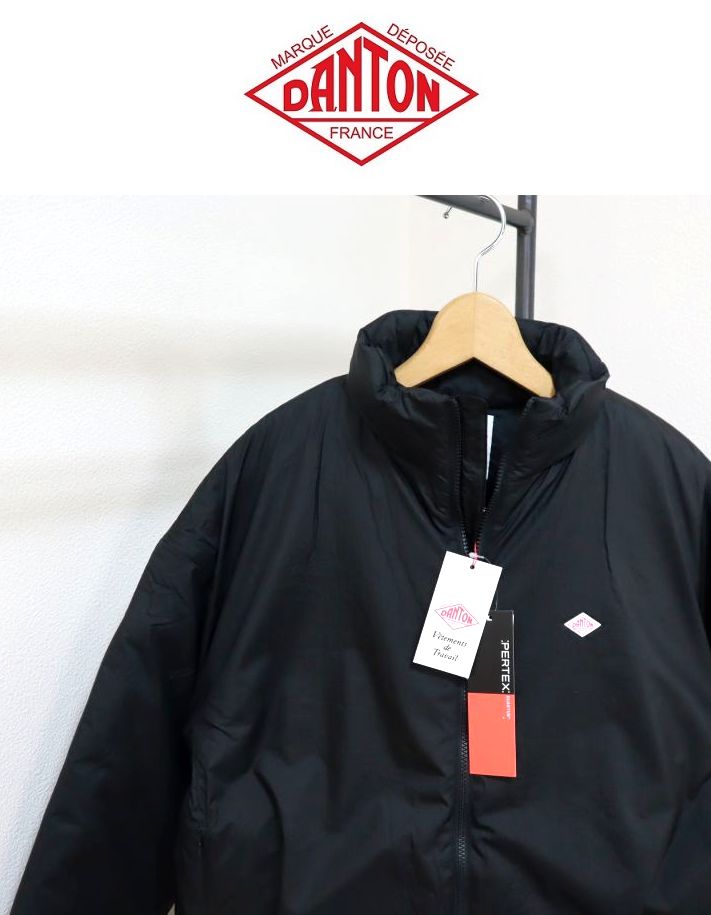 【クーポン対象外】2025秋冬 DANTON ダントン 中綿スタンドカラージャケット #DT-A0704 PRD DOWN JACKET 新素材 メンズ ブラック