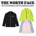 ノースフェイス 水着 THE NORTH FACE K'S SUMMERLAND RASHGUARD キッズ サマーランド ラッシュガード LIME BLACK...